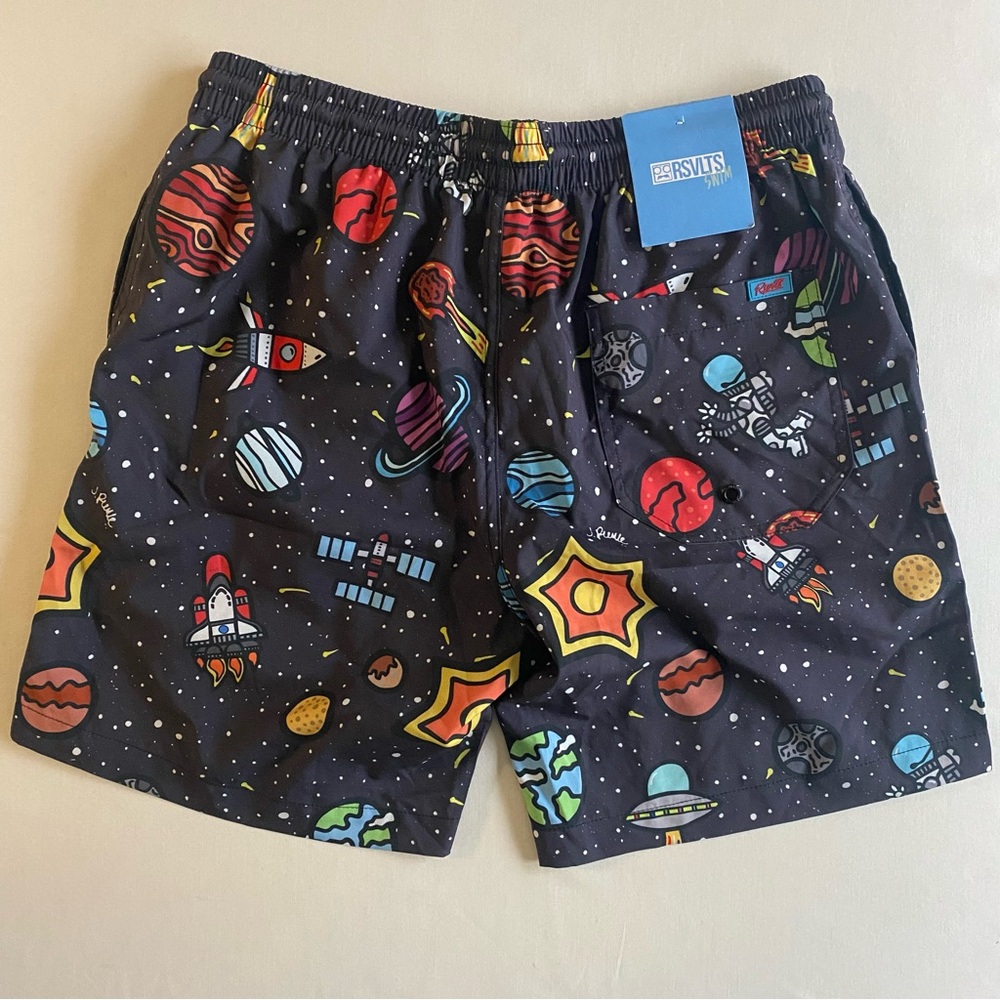 RSVLTS J. Pierce Swim Shorts Men S Spaceman Cali Surf Beach - Picture 8 of 13